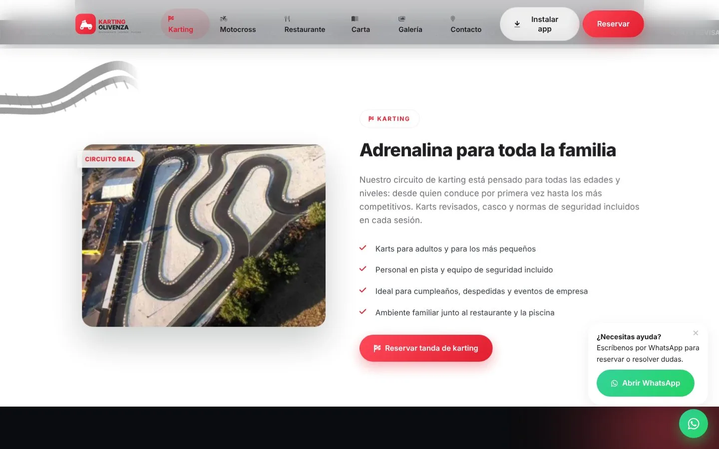 Karting, motocross y restaurante