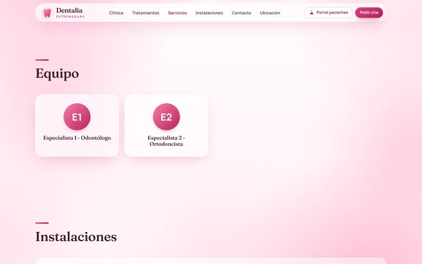 Servicios y equipo