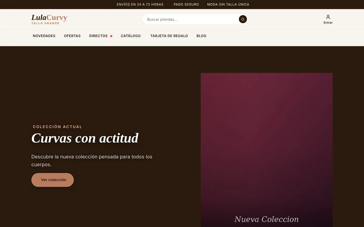 Portada de la tienda